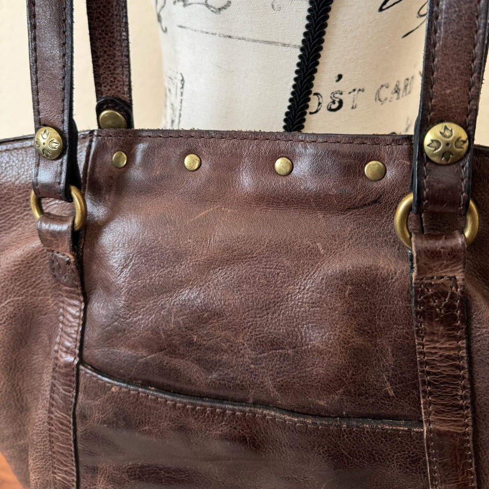 Patricia Nash Brown Studded Tote Purse - Picture 14 of 16